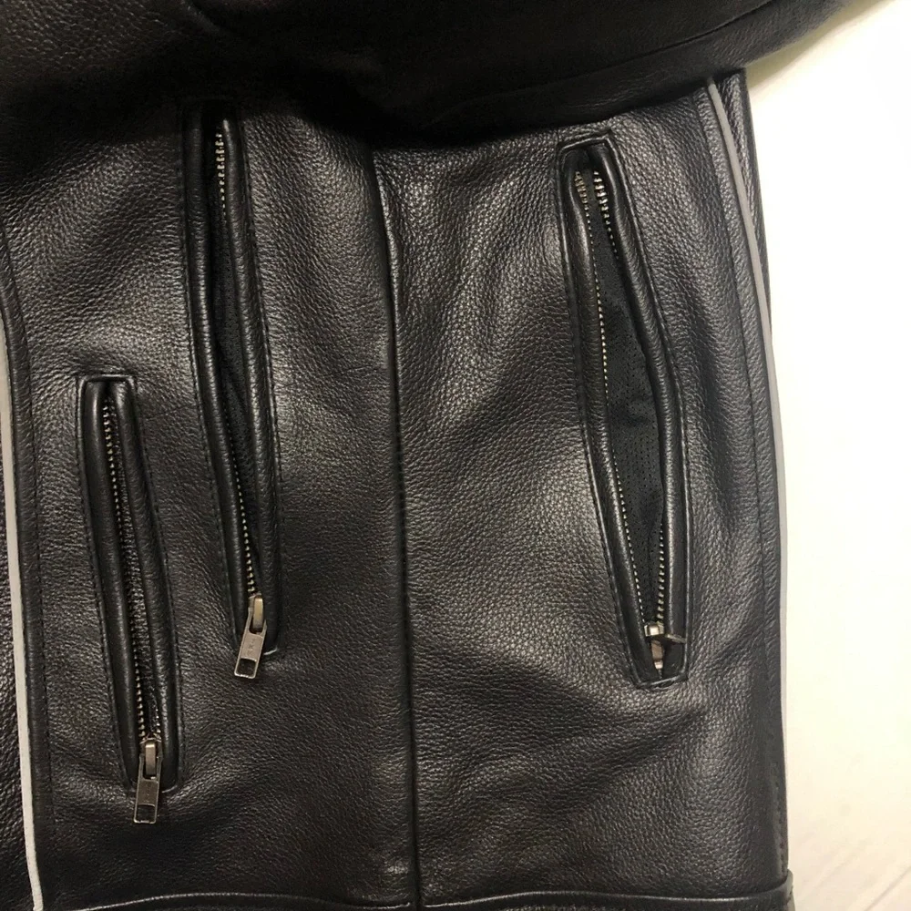 Leather Motorcycle Riding Jacket - Picture 8 of 12
